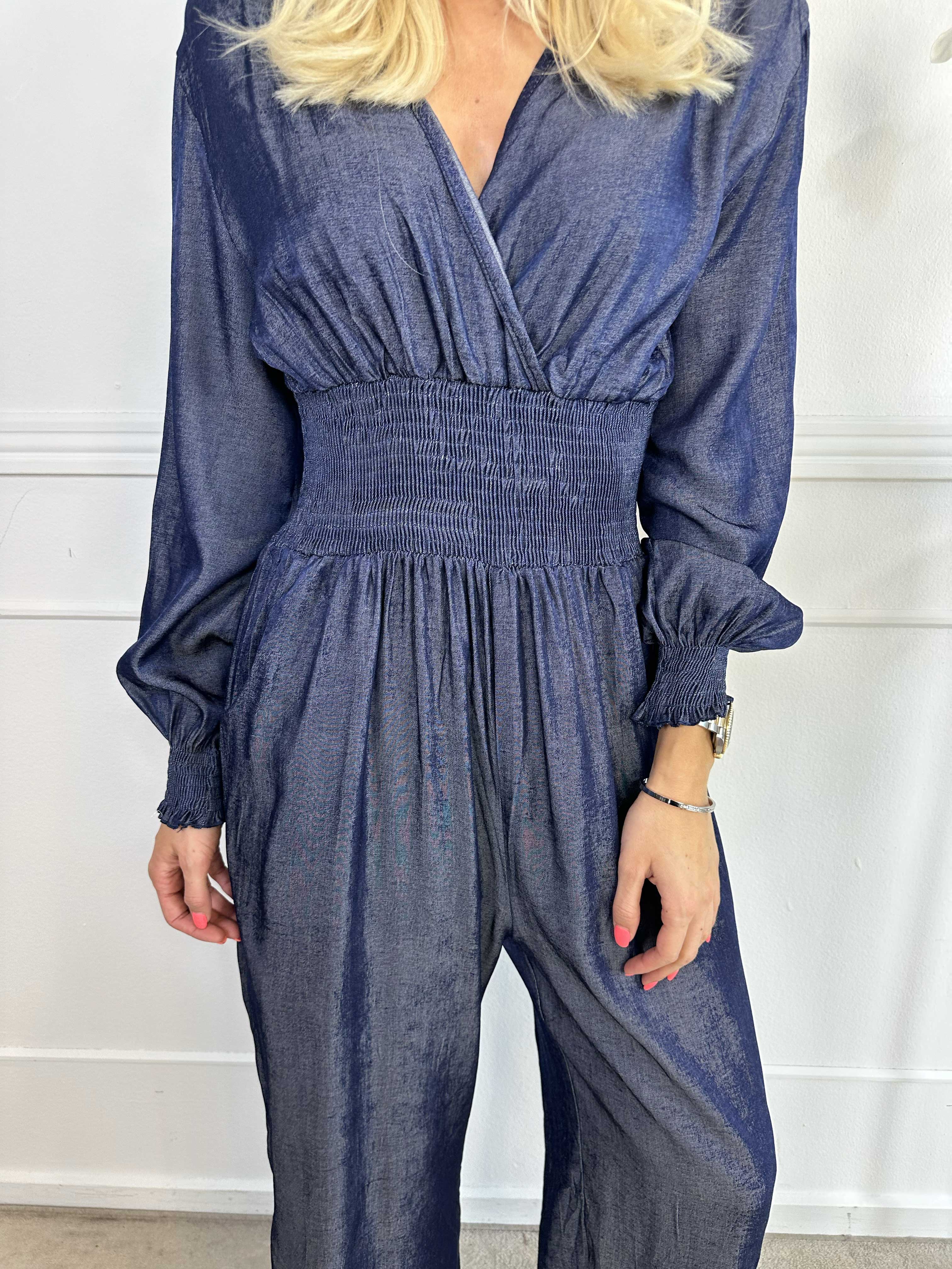 Pams Denim Jumpsuit L/S - Buksedragt i denim